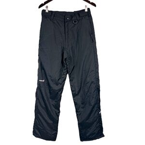 Ski Gear Men’s Classic Black Insulated Waterproof Lined Ski Pants Size Small